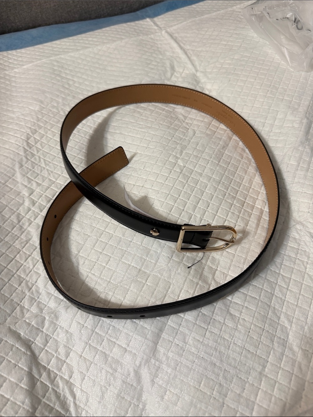 Kate spade Black Women's Belt with Gold Buckle